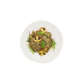 Гречка с луком и грибами